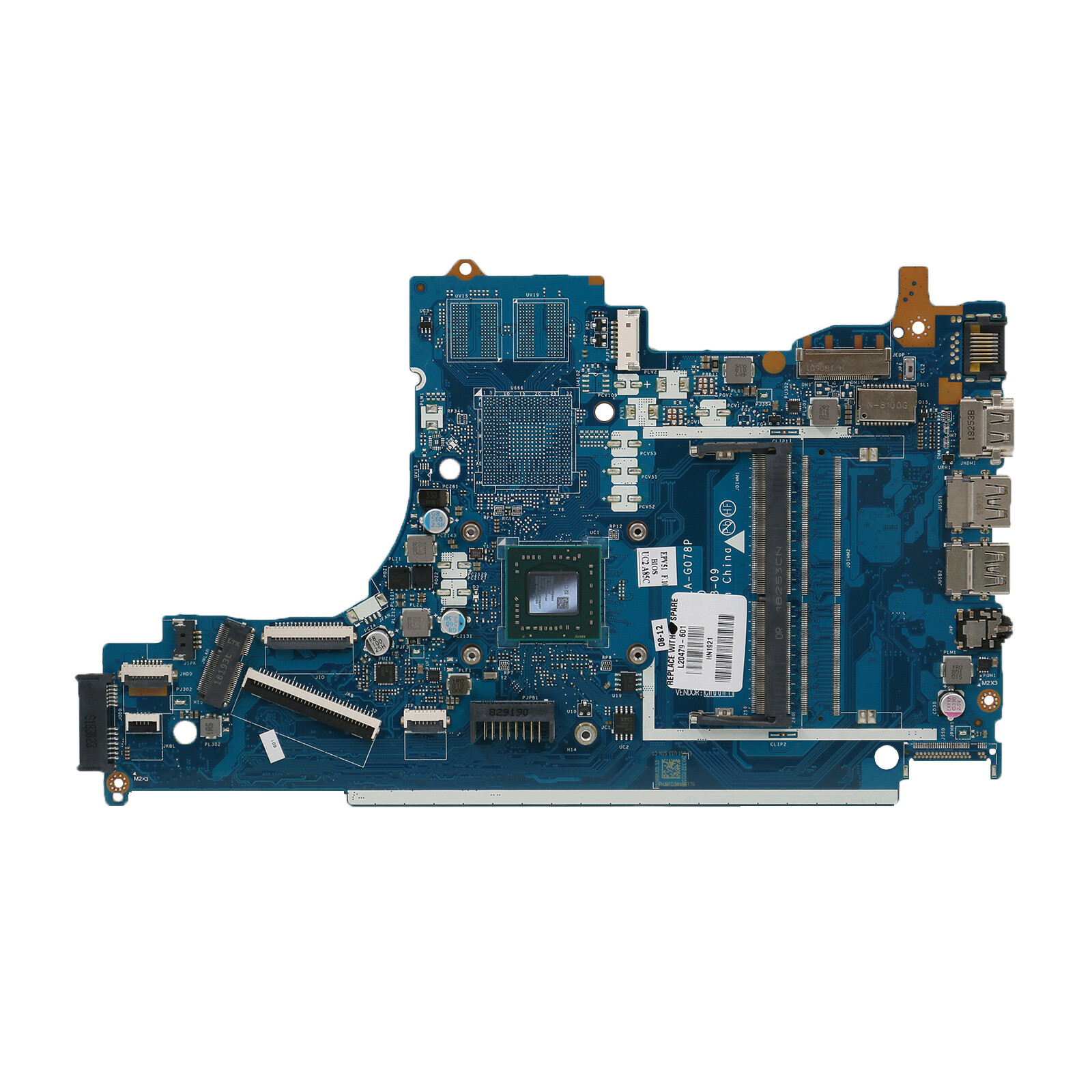 For HP 15T-DB LA-G078P Laptop Motherboard Test OK L20479-601 L20479-001