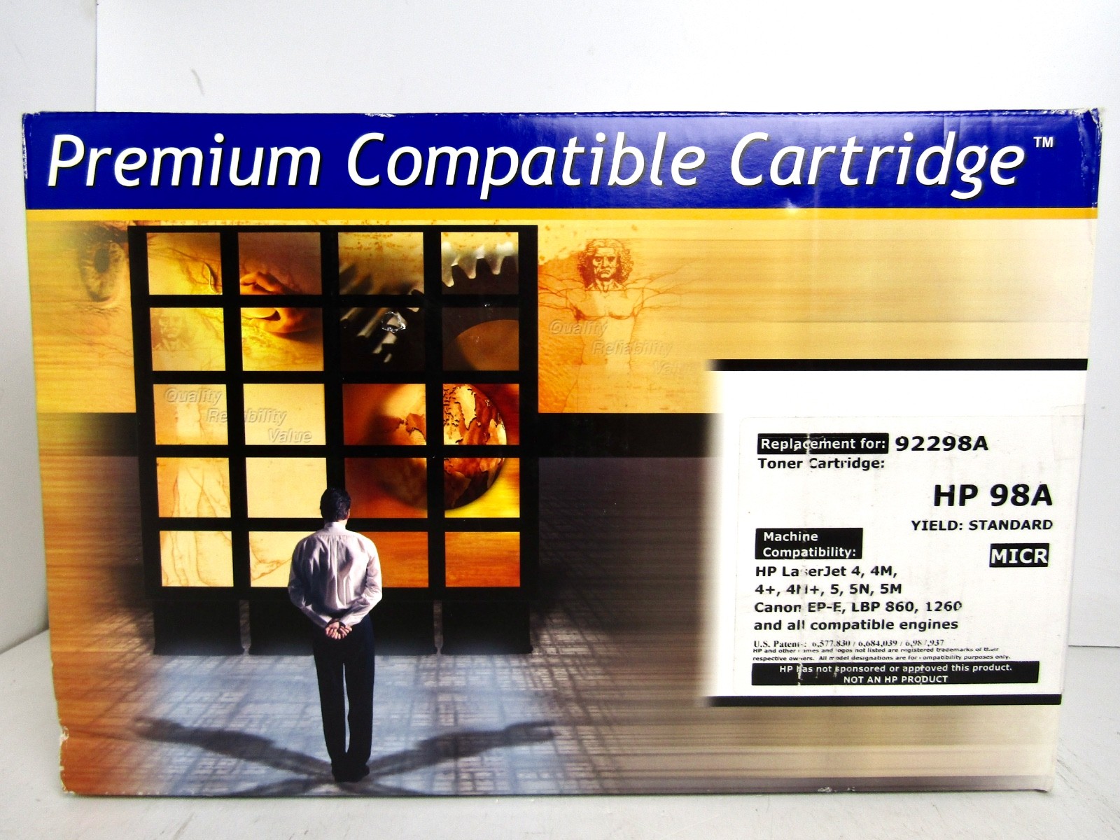 Compatible HP 98A Black Toner Cartridge, HP 92298A for LaserJet 4 5 4m 5m, Canon