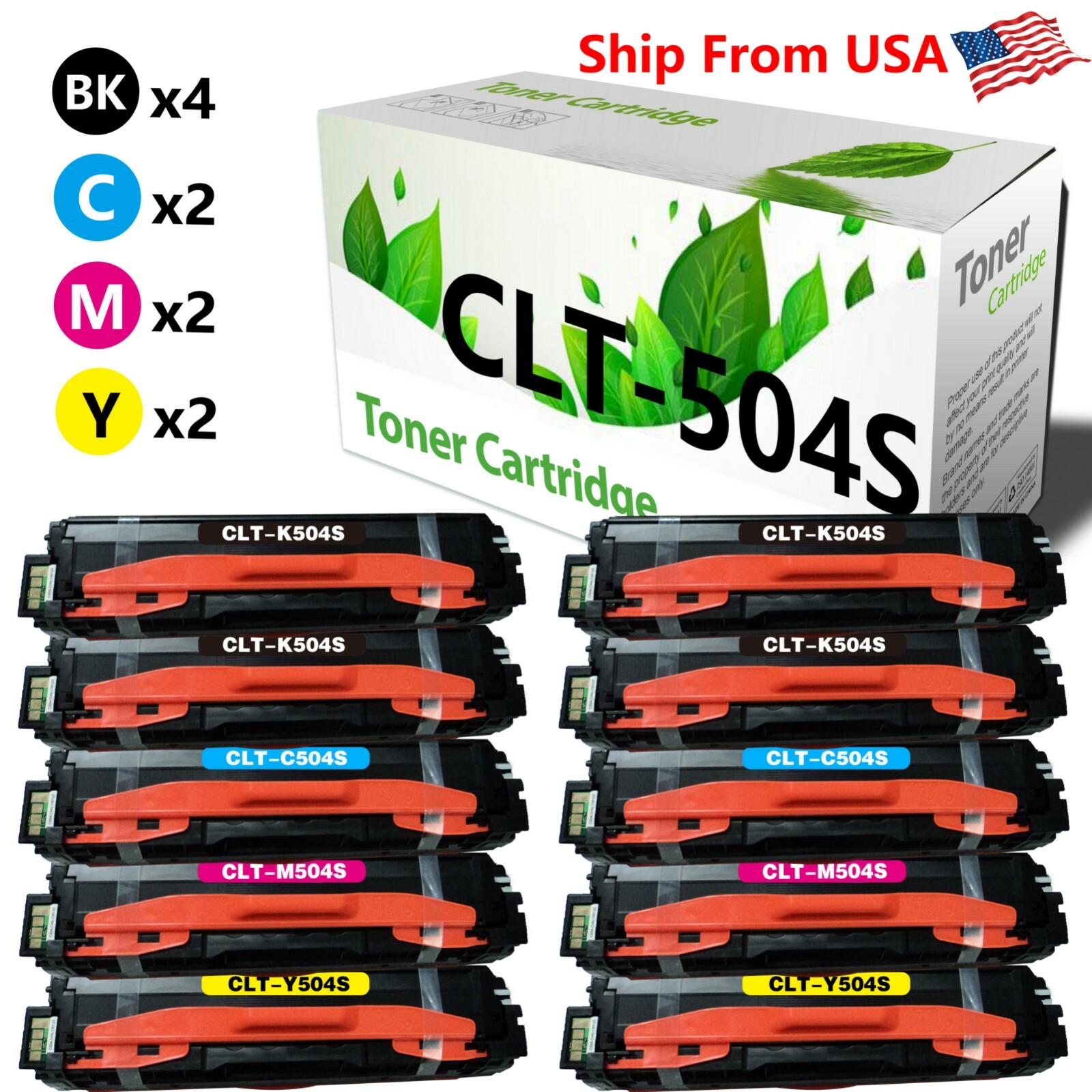 10P MLT504S 504S MLT-504S Toner Cartridge for Xpress CLP-415N CLP-475 SL-C1860FW