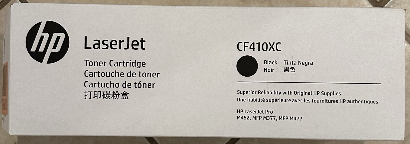 New Genuine HP Laserjet CF410XC Black Toner Cartridge Open Box
