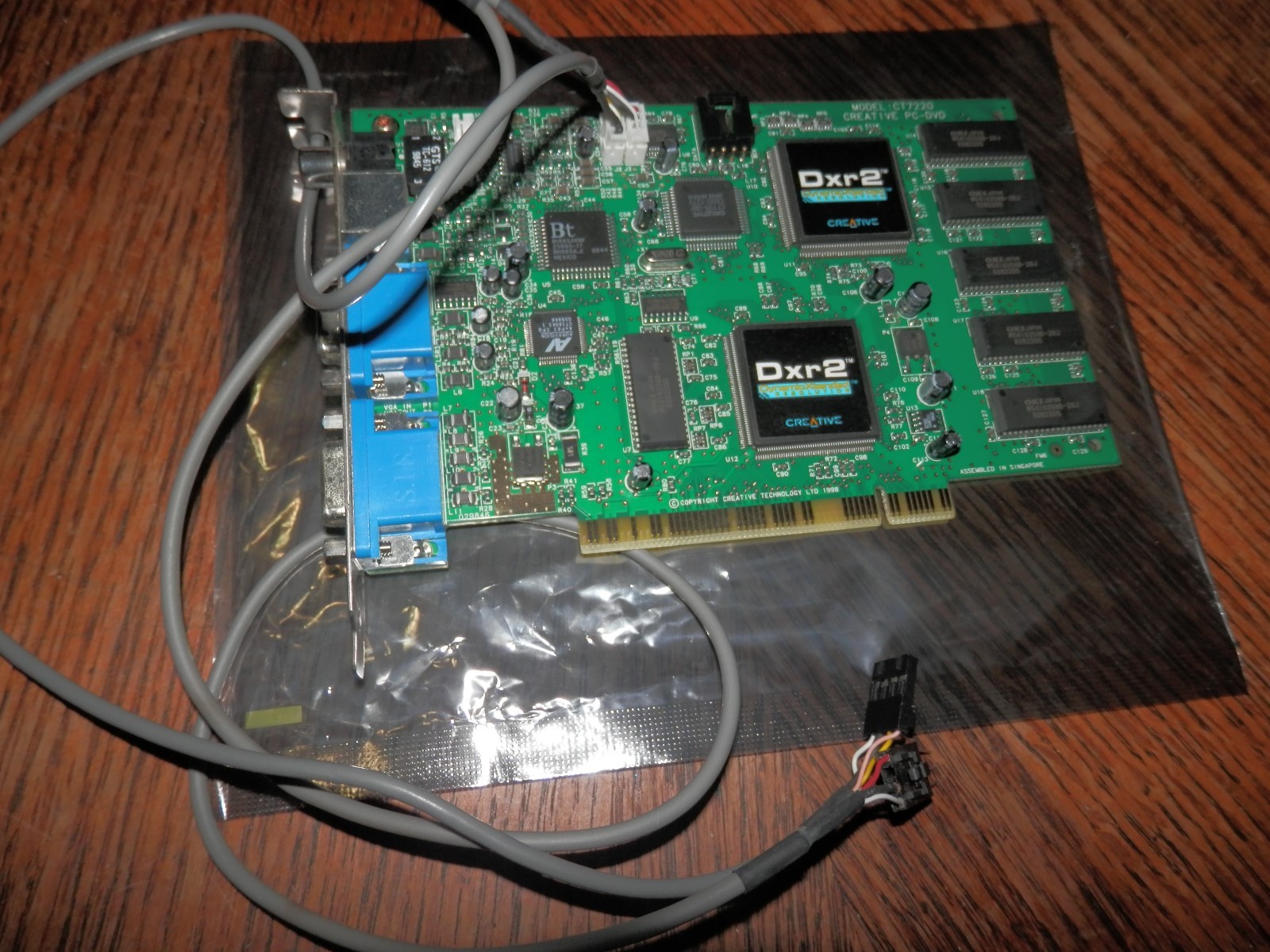 Creative Labs PCI Video Card DXR2 DVD Decoder Dual CT7220