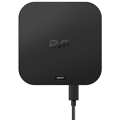 RVP+ USB C Docking Station 3 Monitors 13-in-1 Triple Display 4K HDMI - BLACK