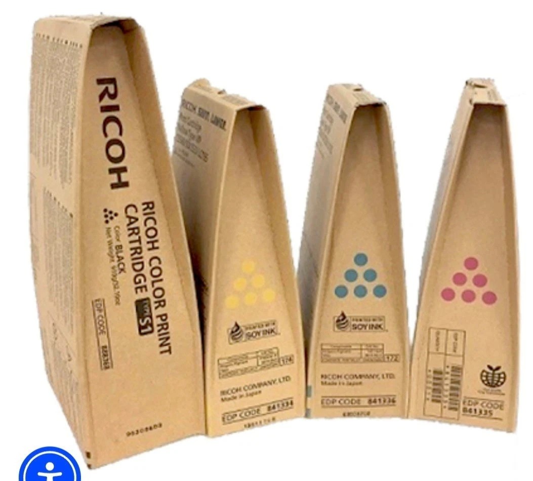 Genuine Ricoh Type MP C5560/SDC555/LC155 Toner Set 841333, 841334, 841335, 84...