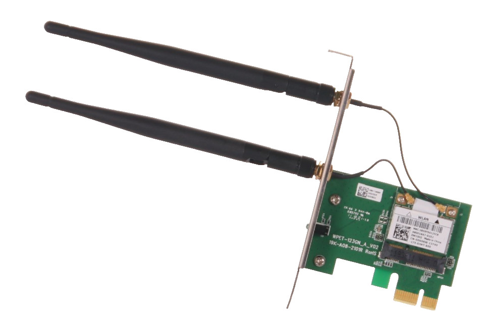 2x Dell PCI-e Wireless WLAN Adapter Card - High Profile Bracket 56CGK 056CGK
