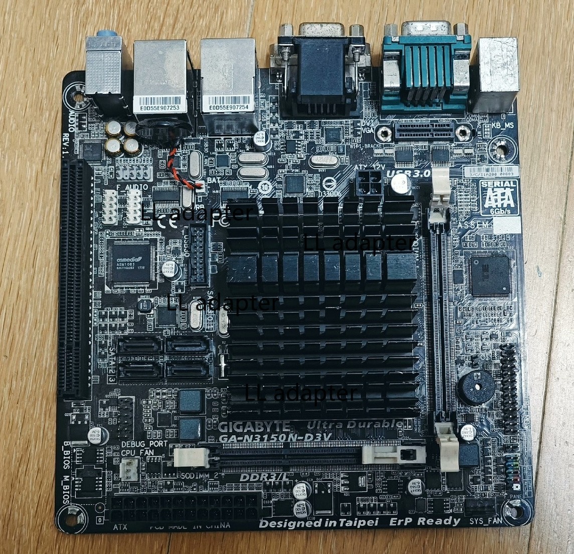 FOR GIGABYTE GA-N3150N-D3V DDR3*2 N3150 8GB VGA DVI-D Mini-ITX Motherboard Test