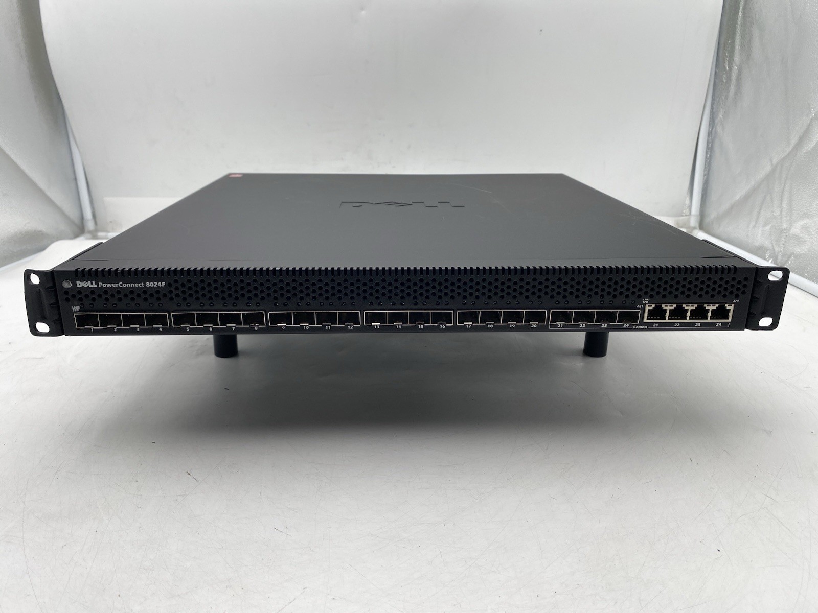 Dell 8024F PowerConnect 10GB SFP+ 4-Pt 10GB Fiber Network Switch 1x PSU | No Fan