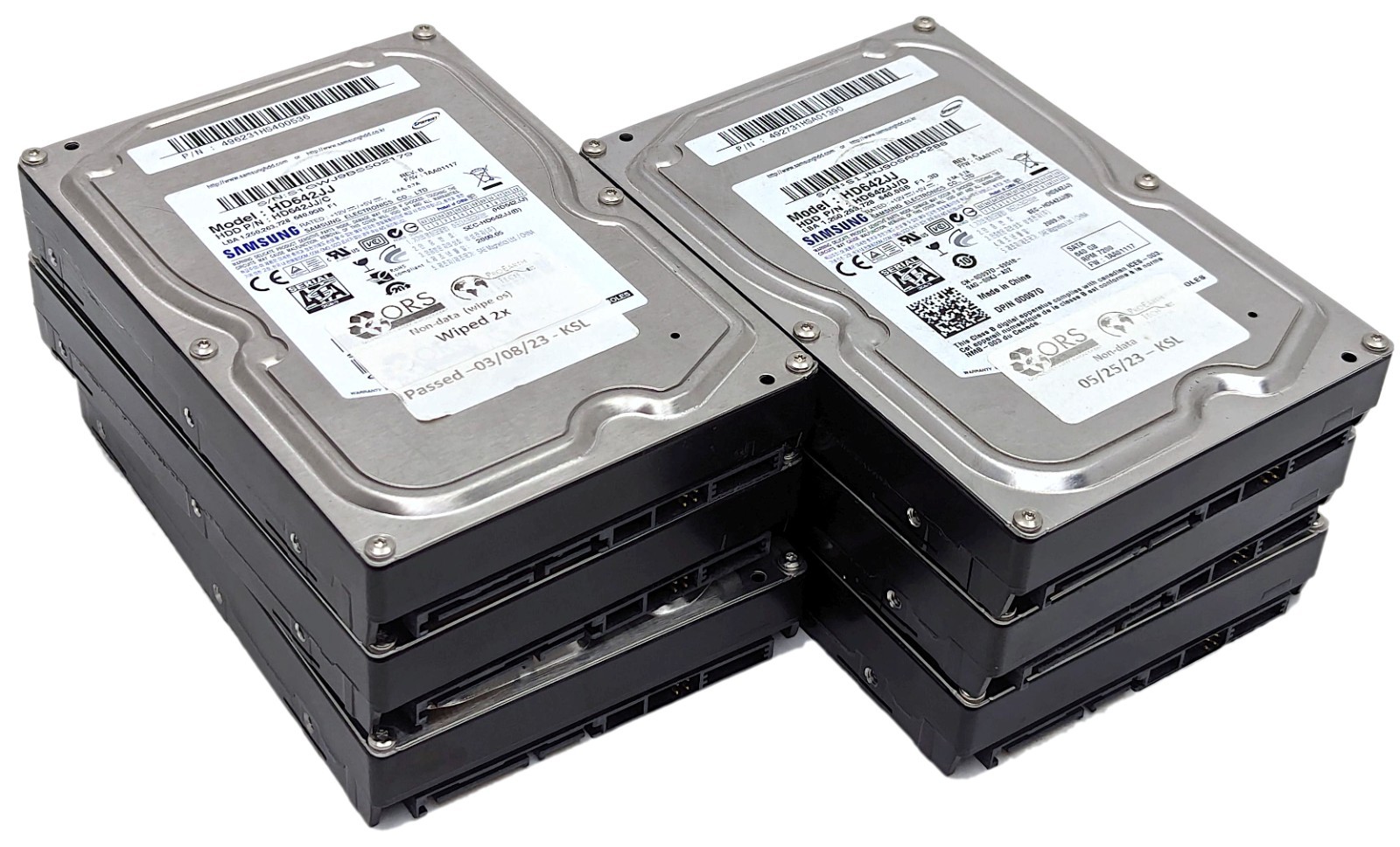 Lot of 6 Samsung Spinpoint F1 640GB SATA II 7200 RPM 3.5" Hard Drive HDD HD642JJ
