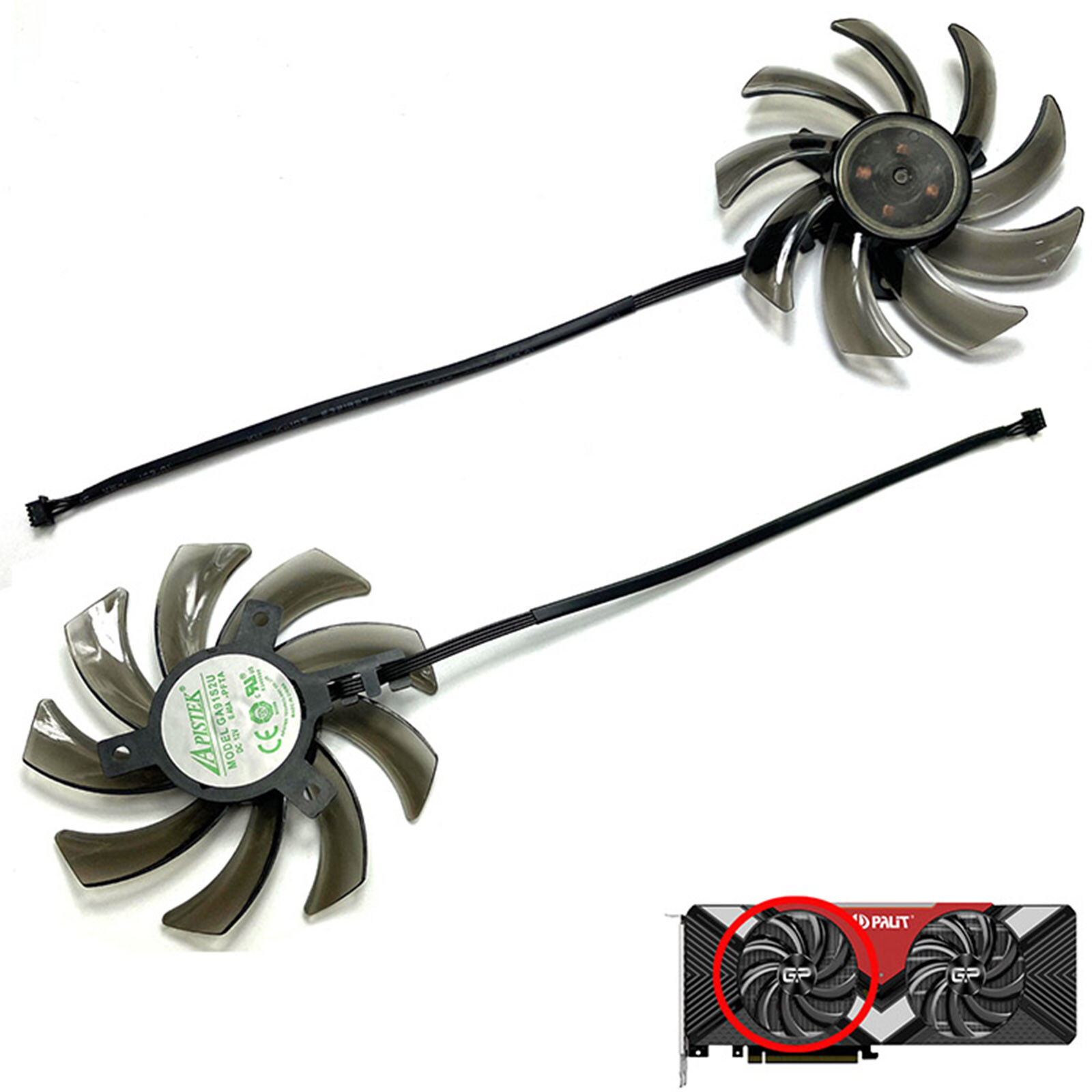 Graphics Card Cooling Fans Parts Fit for PNY PALiT RTX2070 2080 GAMING PRO/DUAL