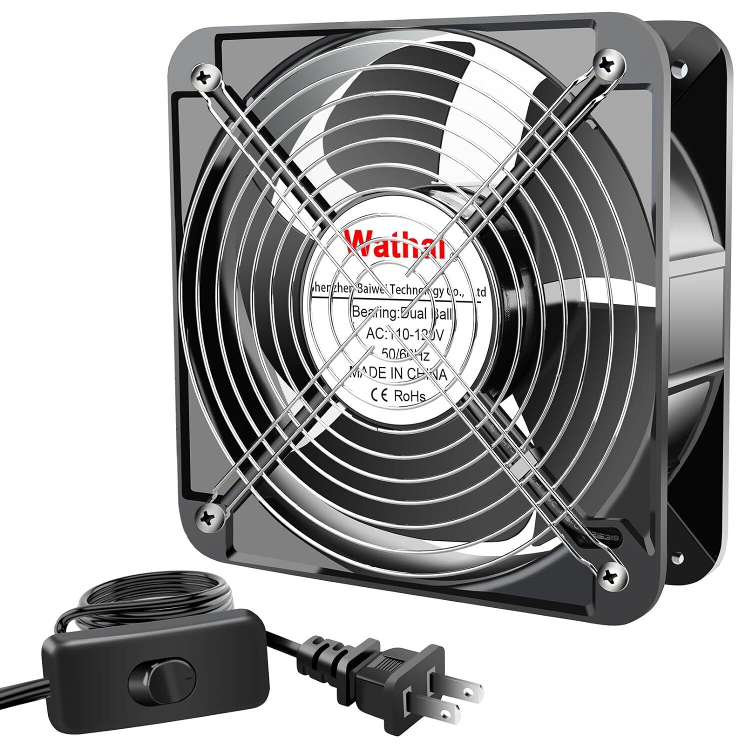 Wathai AC 2060 200mm Case Fan 110v 120V Dual Ball High Performance... 