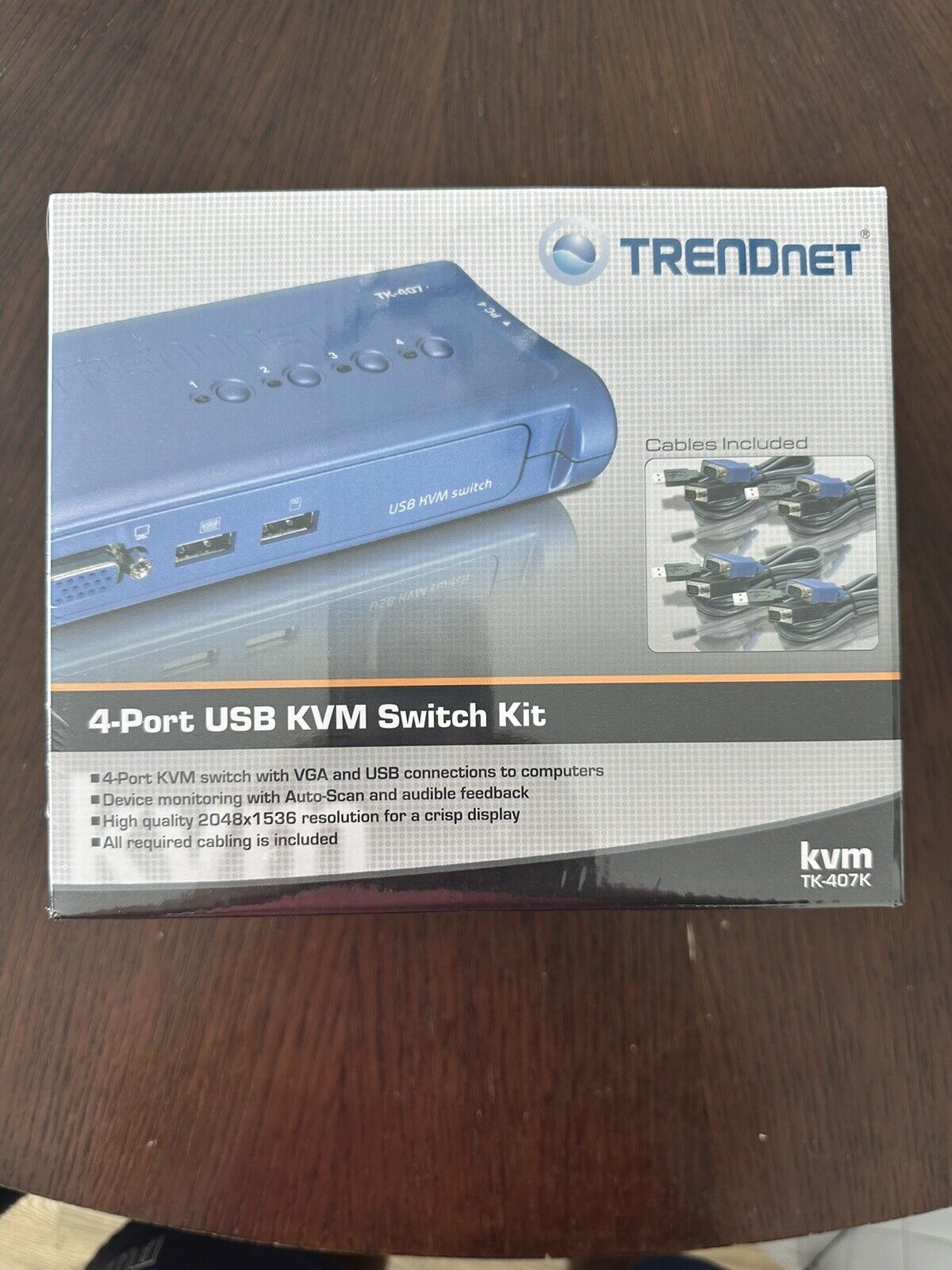 Brand New TRENDnet  TK (TK-407K) 4-Ports External KVM switch USB