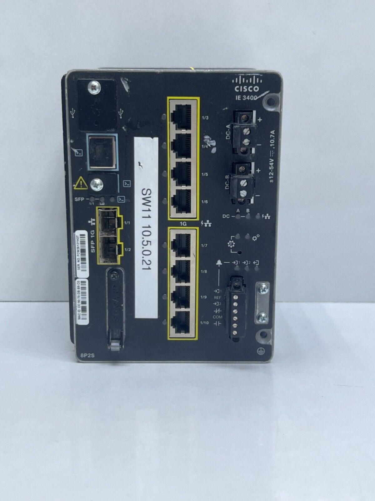 CISCO IE-3400-8P2S-A INDUSTRIAL ETHERNET SWITCH