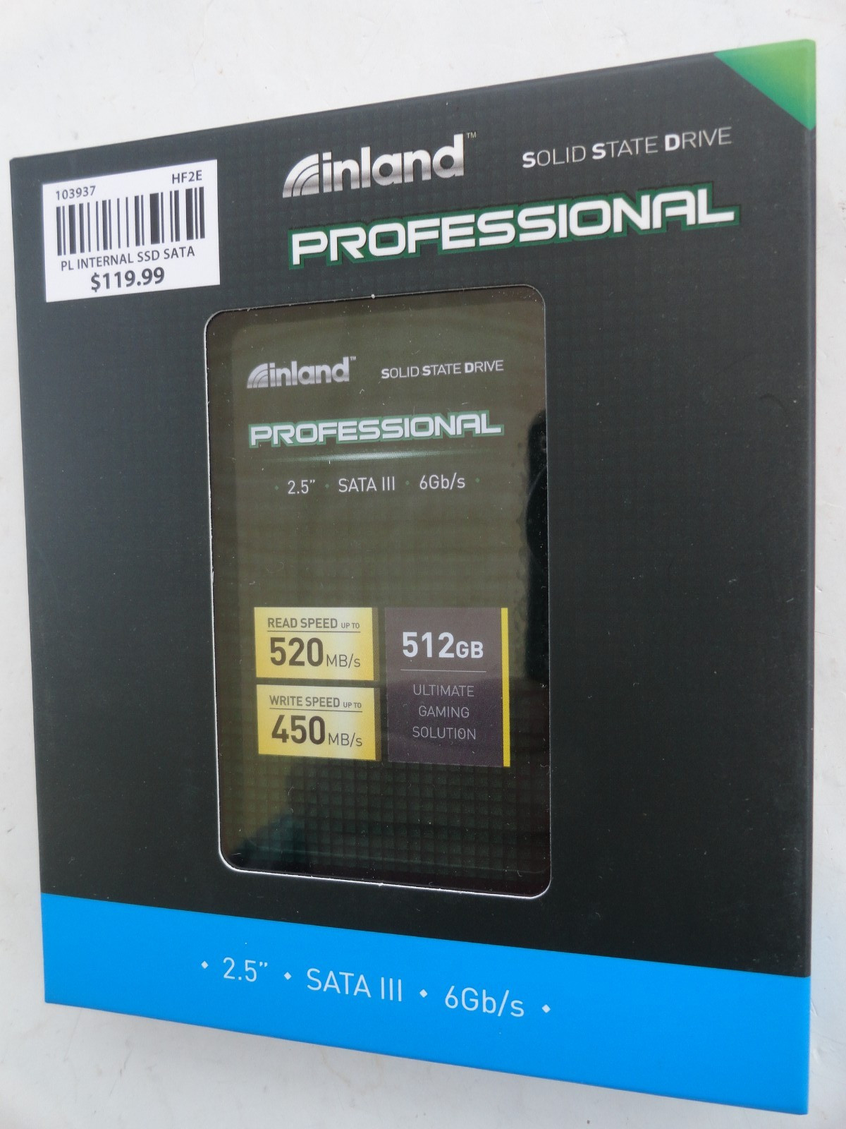 NEW Inland Professional 512GB SSD SATA 3.0 6Gb/s 2.5" Internal Solid State Drive