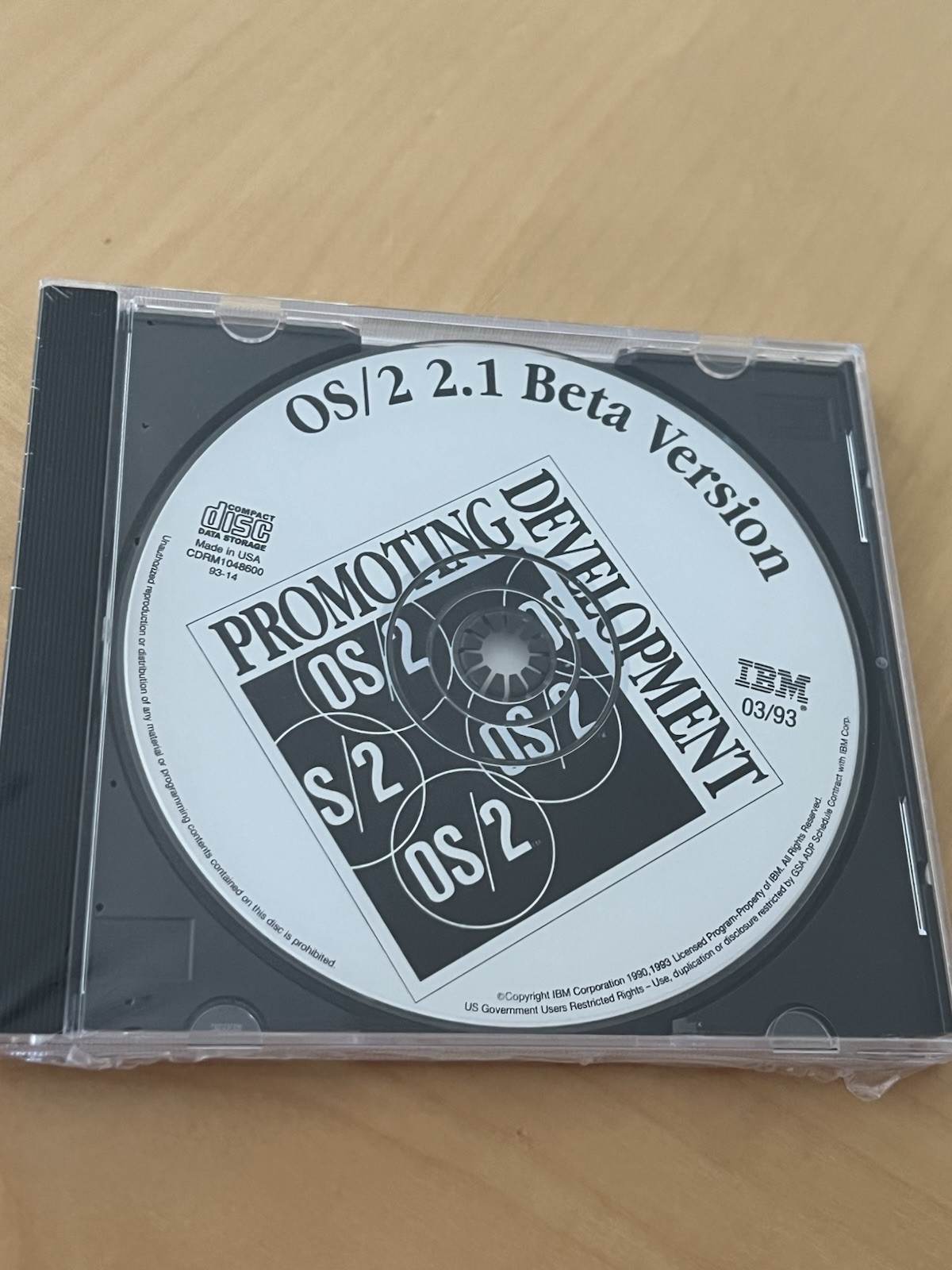 Factory Sealed IBM OS/2 2.1 Beta Version Software CD 03/93 Vintage