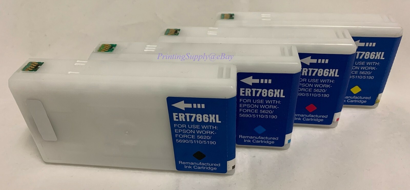 4x Hi-Yield BKCMY Ink For Epson 786XL WorkForce Pro WF4630 4640 WP5110 5190 5620