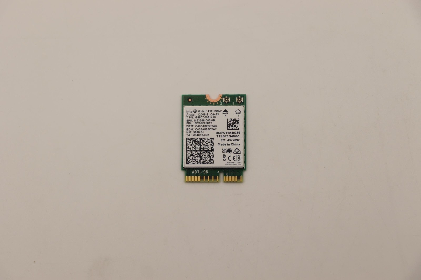 Lenovo OEM Intel AX211 WiFi6E Wireless Card Bluetooth 5.3 5W10V25812 (2.4 Gbps)