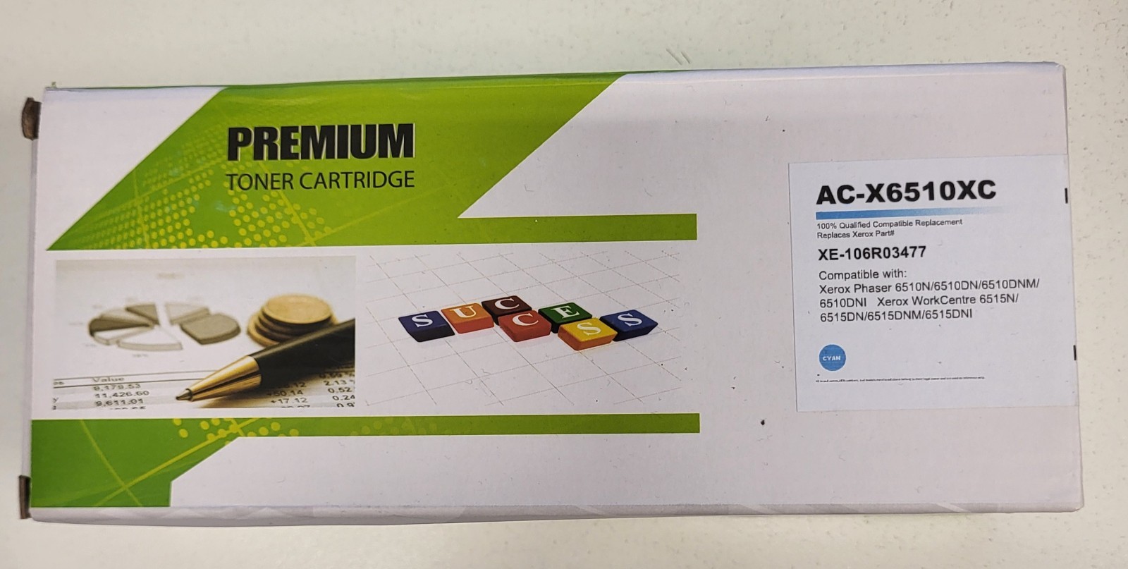 Xerox XE-106R03477 Cyan AC-X6510XC Toner Cartridge Replacement