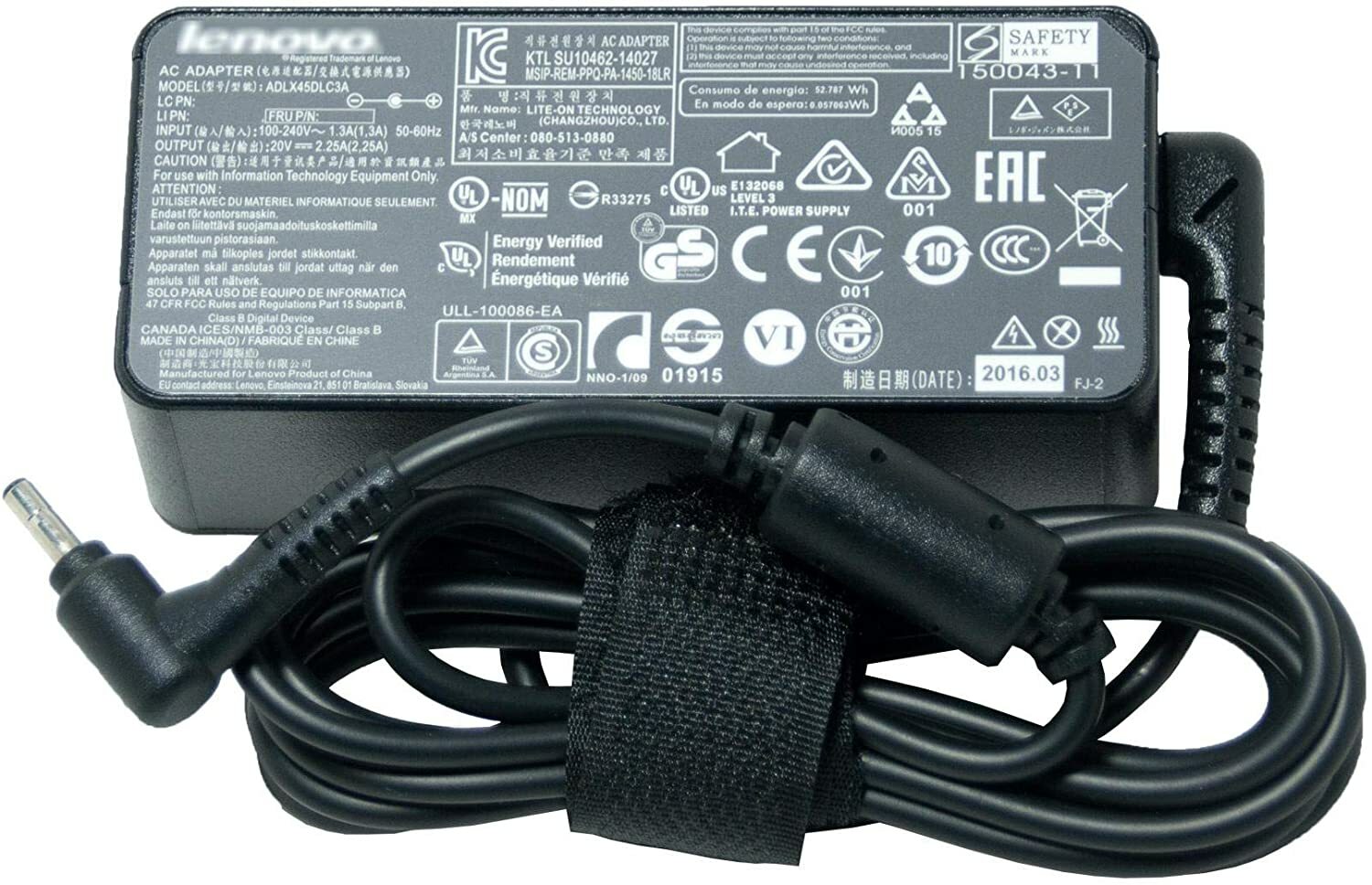 Original Charger for Lenovo N21 Chromebook 45W Model 80MG0000US  AC Adapter 