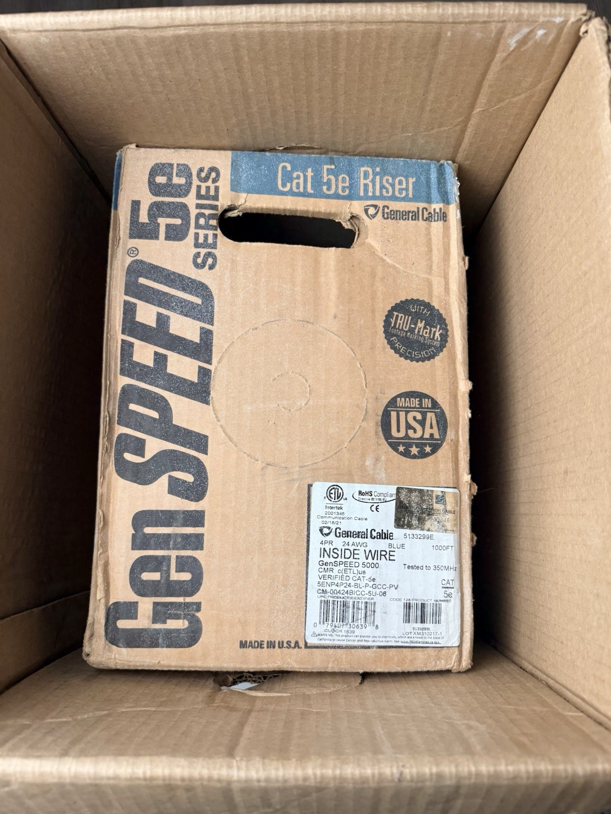 GENSPEED 5000 Category 5e Cable 1000yds (5133299E)