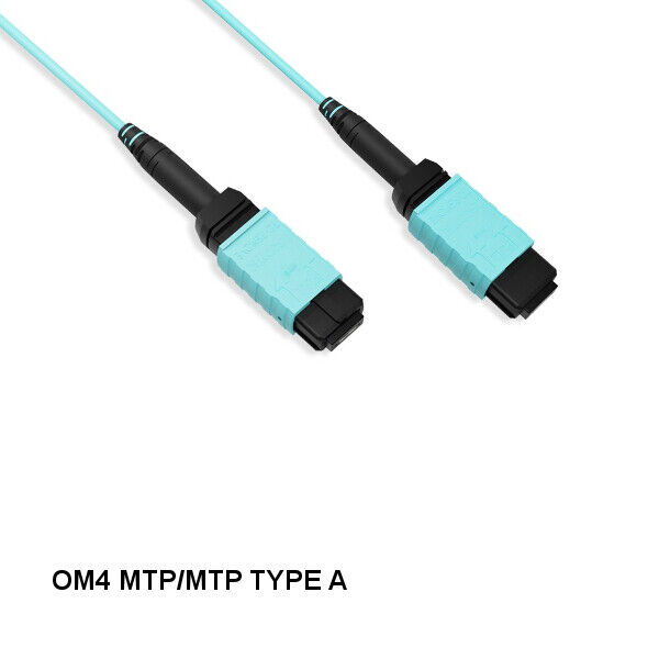 Kentek 49ft/15m MTP Type A OM4 50/125 Multi-Mode 12 Fibers Trunk Cable OFNP MPO