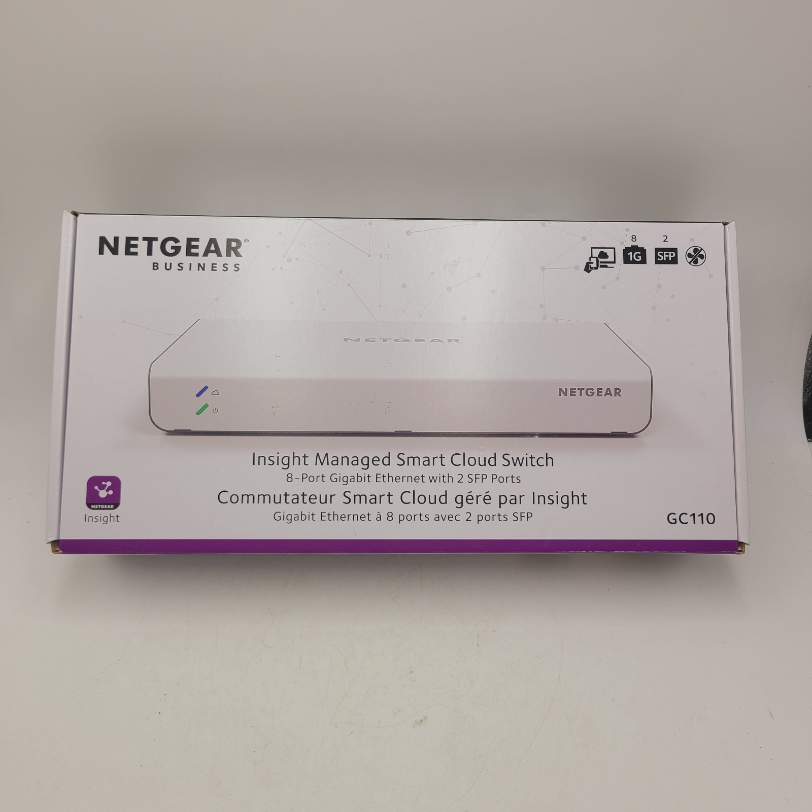 Netgear Insight Vizn GC110 8 port Lan + 2 x SFP Smart Cloud Managed Switch