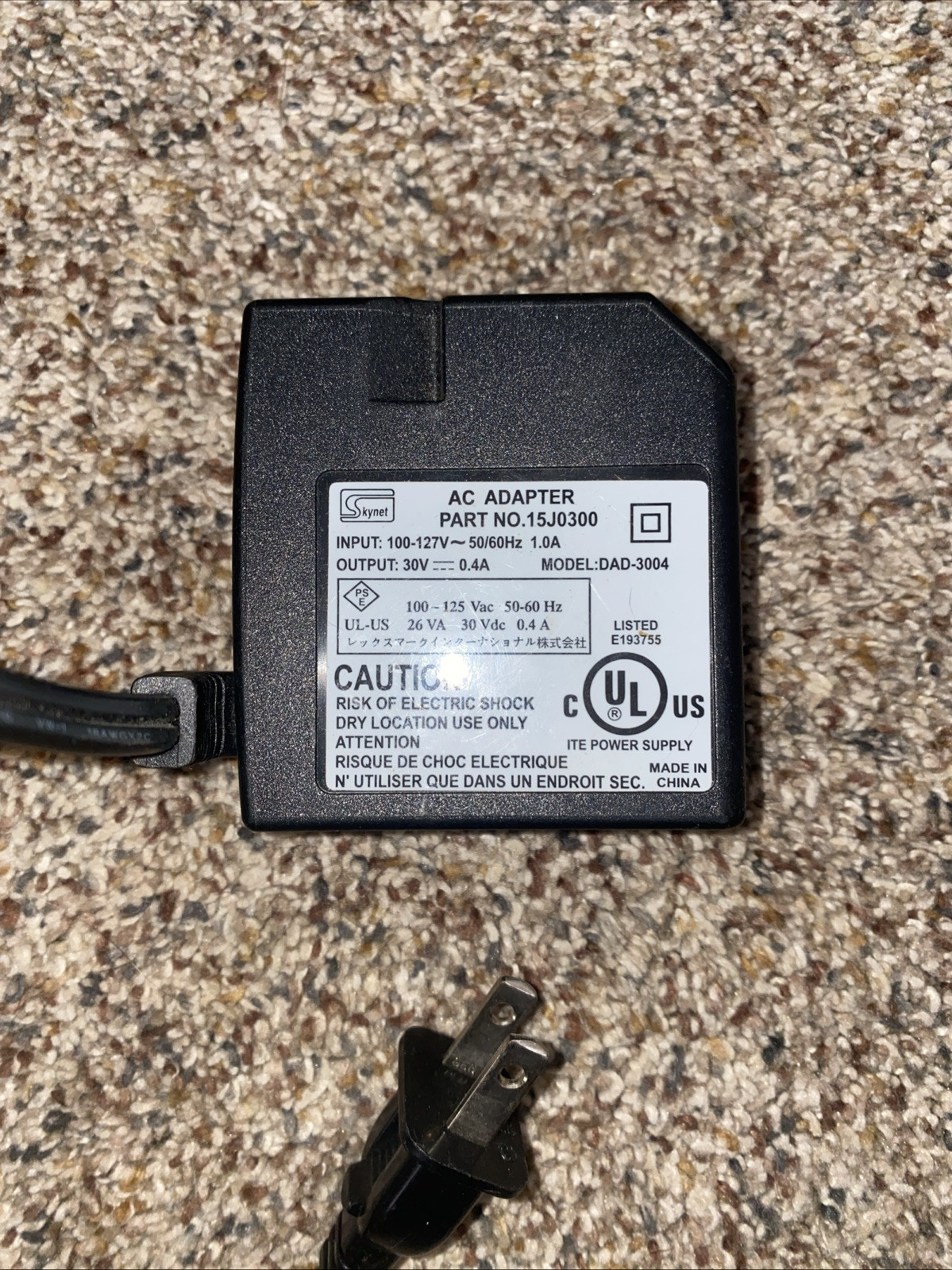 Genuine Skynet 15J0307 15J0300 AC/DC Power Supply Adapter 30V 0.4A for Printers