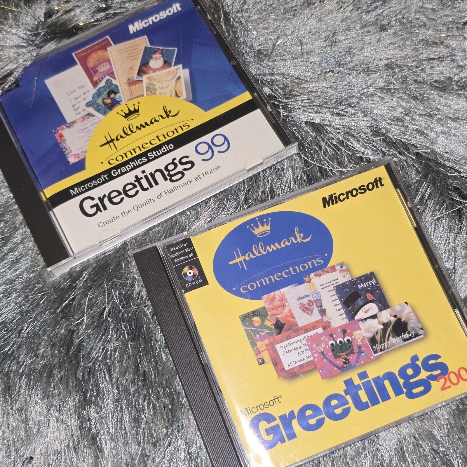 Hallmark Connections Greetings Cd Rom Lot - 1999 & 2000 W/Keys Windows 95 / 98