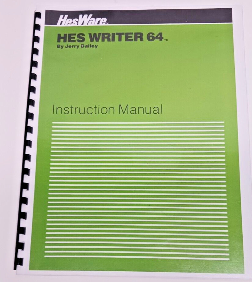 HES WRITER 64 HEesWare INSTRUCTION MANUAL