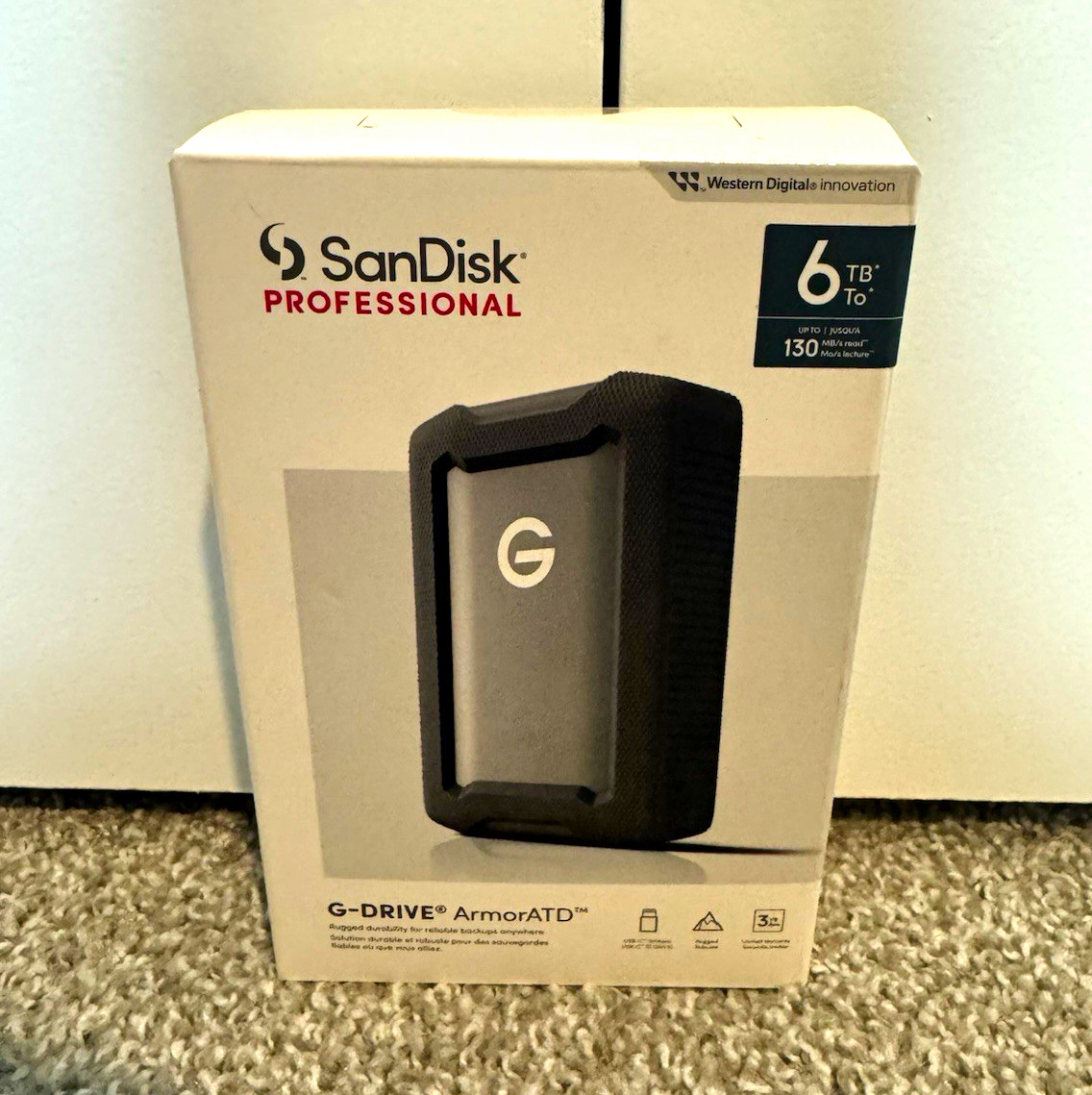 SanDisk Professional G-DRIVE ArmorATD 6TB Rugged USB-C USB 3.2 HDD Mac/PC