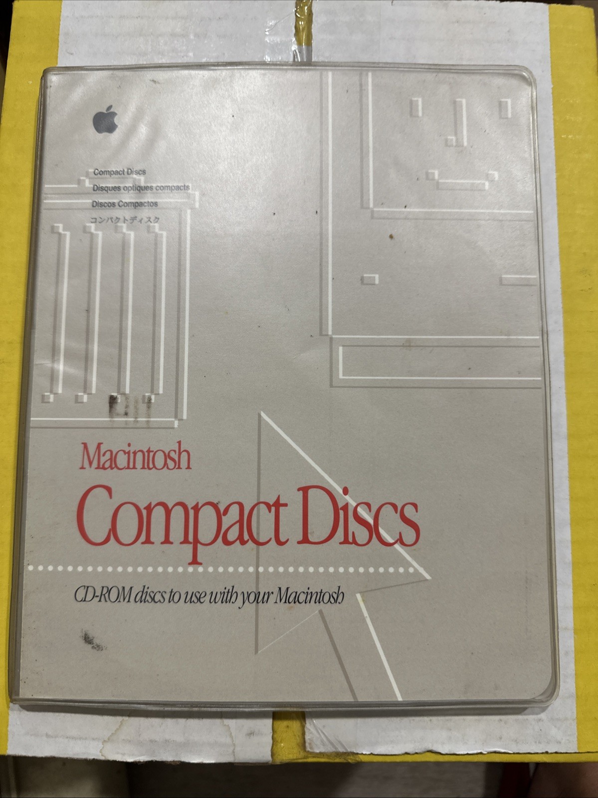 Vintage Apple 90s Macintosh Mac Compact Discs CD-ROM Organizer Software Case