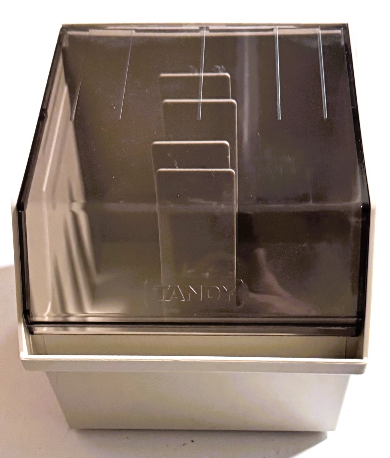 Vintage 1980s Tandy 3.5" Floppy Disk Storage Case Box Retro Computer Tech Logo