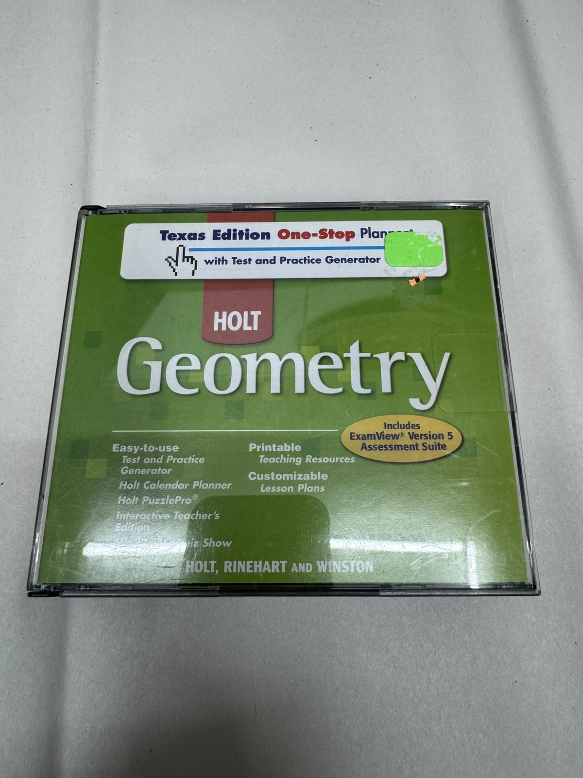 Holt Rinehart Geometry Interactive Answers and Solutions CDROM XP Vista 7