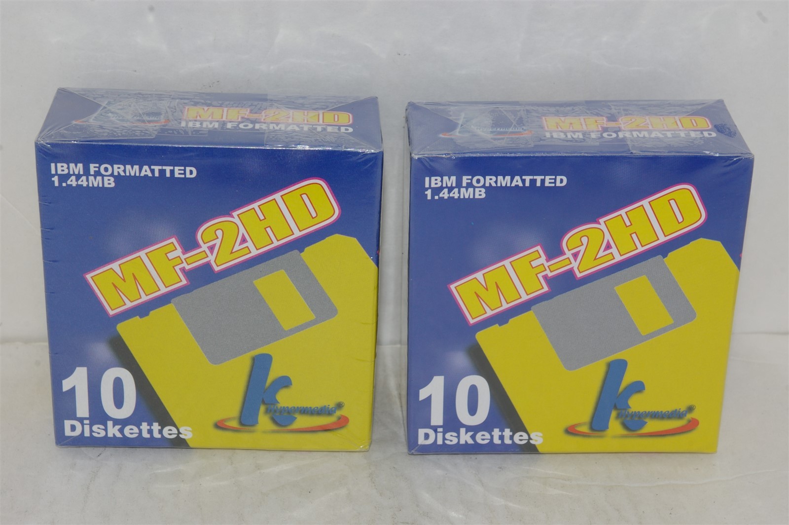 Lot of 2 Hypermedia MF-2HD 3.5" 1.44 MB Floppy IBM Disk Diskettes (20) NEW