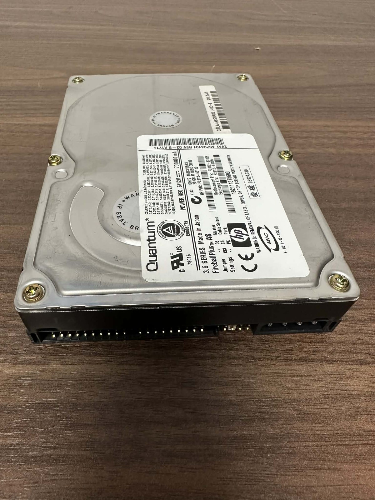 Quantum 3.5 Series FireballPlus 20 GB P2812-60105 Very Good