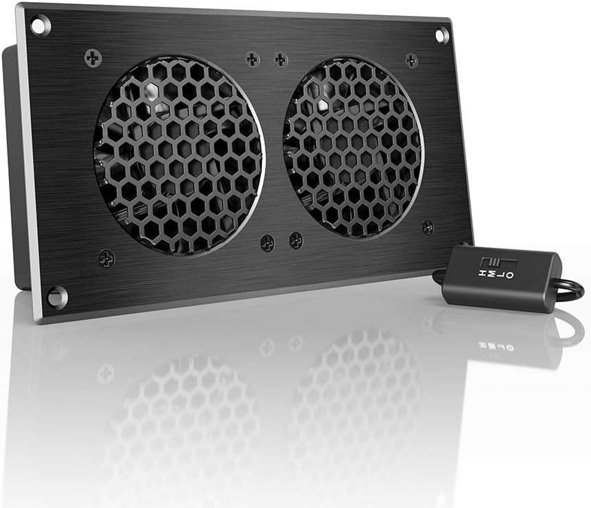 AIRPLATE S5, Quiet Cabinet Cooling Fan 8" W/ Speed Controller