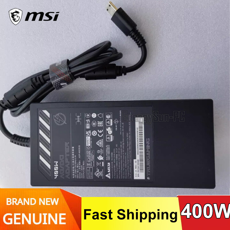 20V 20A 400W Original MSI CreatorPro X17 A12UKS A12U (MS-17Q1) AC Adapter Cable