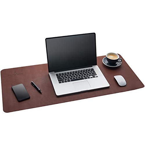  Mat, Office Desk Pad 36" x 17" Desk Mats on Top of Desks, Large Dark Brown