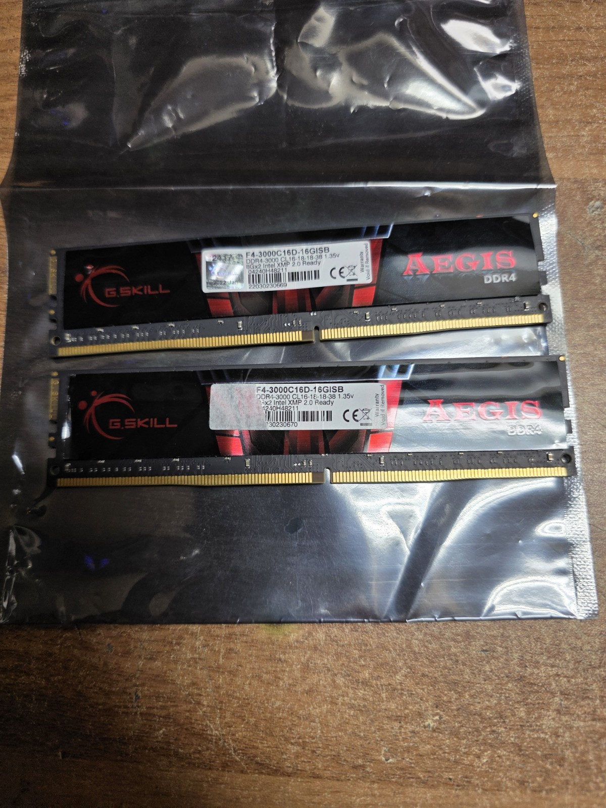 G.SKILL AEGIS Series DDR4 RAM (XMP) 16GB (2x8GB) (F4-3000C16D-16GISB)