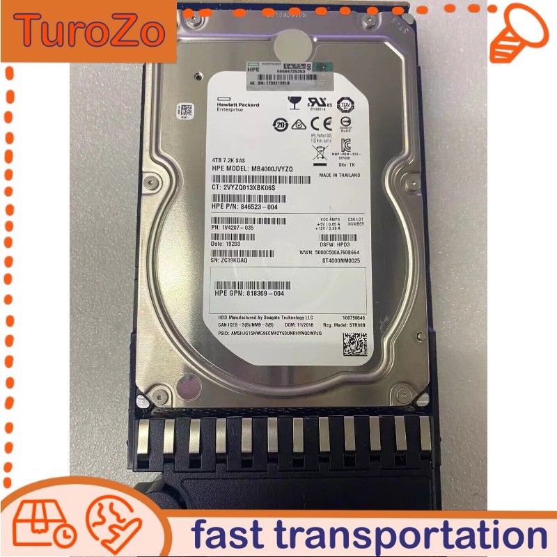K2Q82A 801557-001 New HP MSA 4TB 12G SAS 7.2K 3.5IN MIDLINE HARD DRIVE