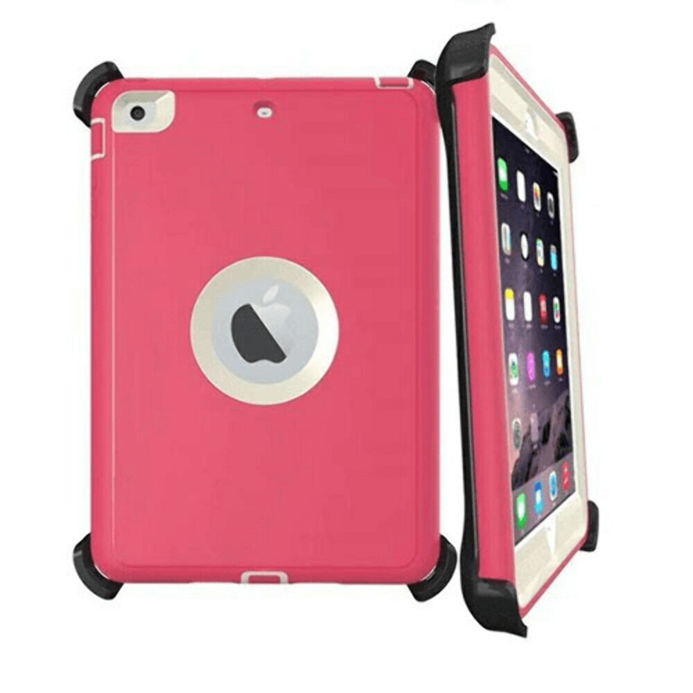 Heavy Duty Shockproof Case Cover W/Stand PINK/WHITE for iPad Air 1 A1474 A1475