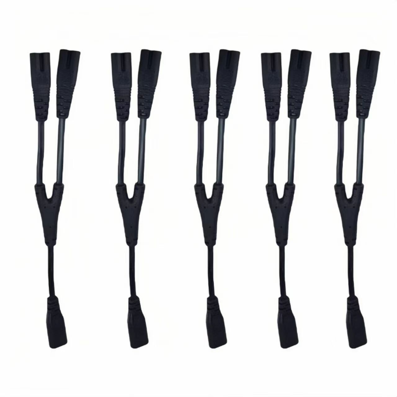 (5Pack) 1FT IEC 320 C8 to Dual C7  Y Split Power Cord (C8 to 2X C7)