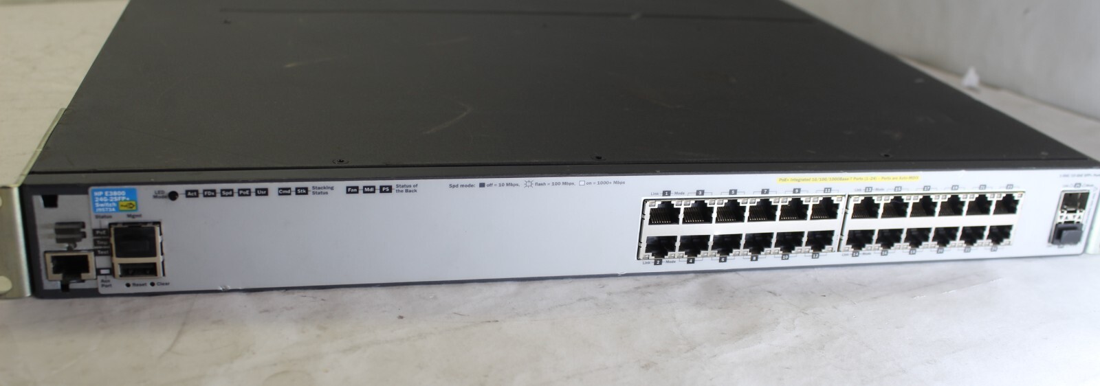 HP J9573A E3800-24G-2SFP+ 24-Port PoE Managed Gigabit Switch RSVLC-1003B & 1PSU