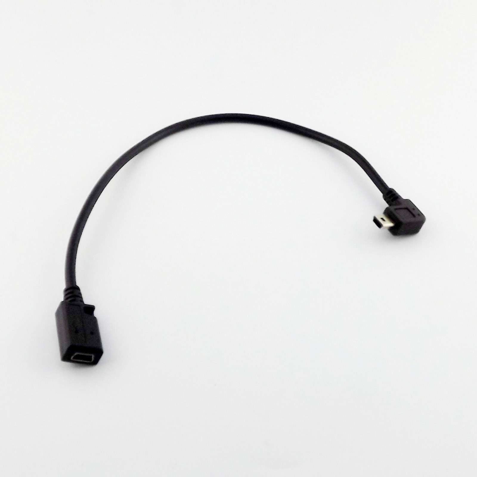 1pcs Mini USB 5 Pin 90 Degree Right Angled Male to Female Extension Data Cable