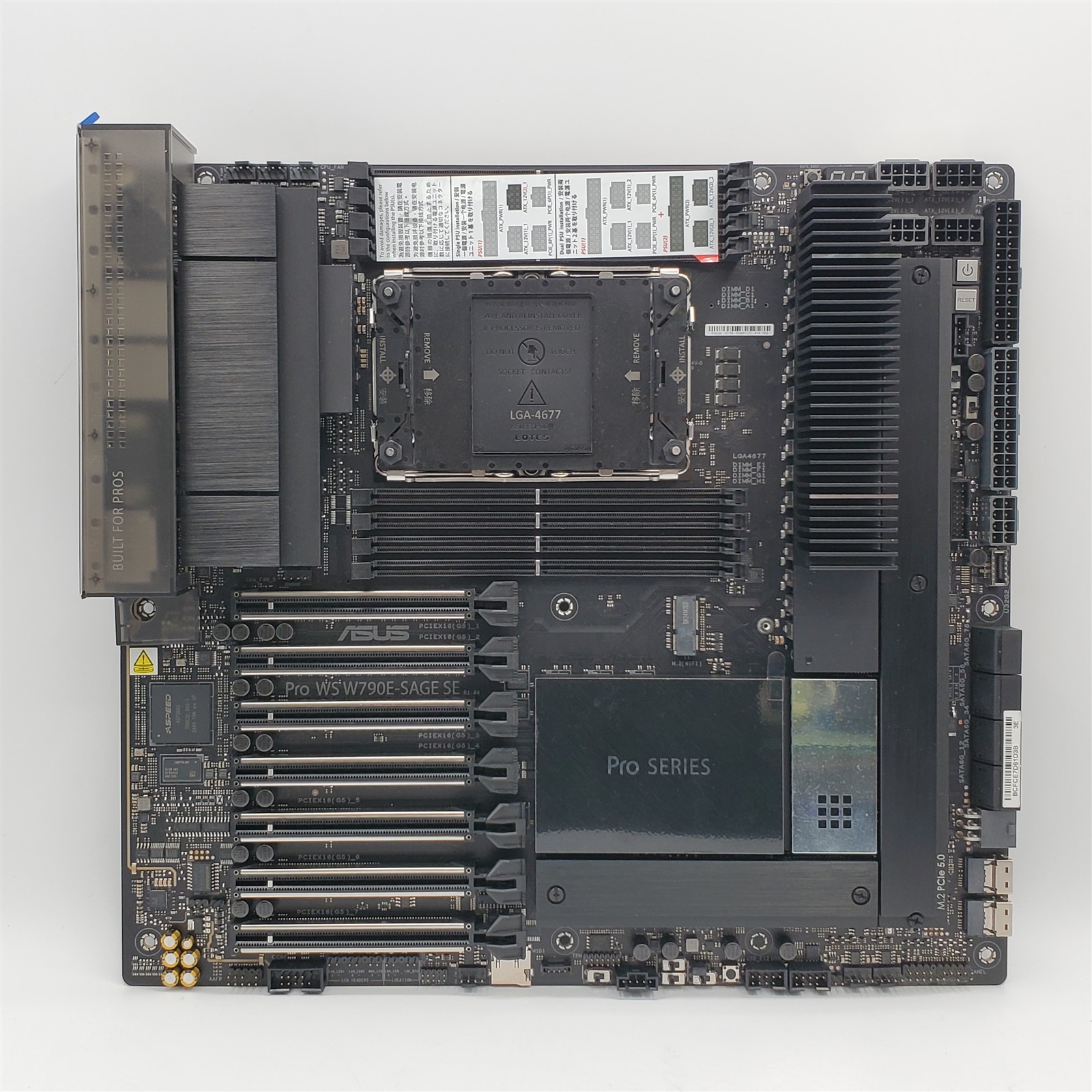 ASUS Pro WS W790 SAGE SE Intel LGA 4677 CEB Motherboard, DDR5 R-DIMM