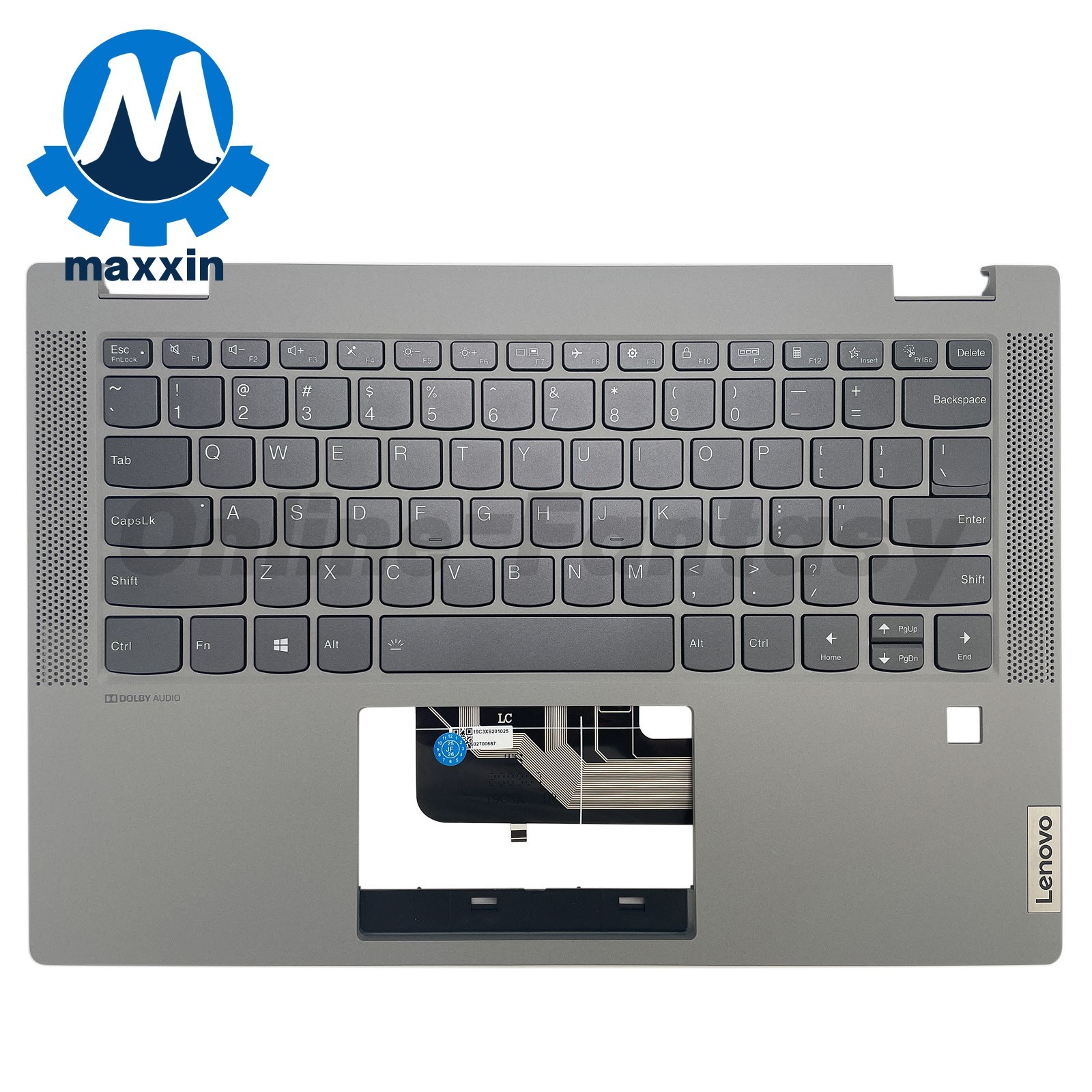 New Palmrest For Lenovo Flex 5-14IIL05/14ITL05/14ALC05 Backlit Keyboard Silver