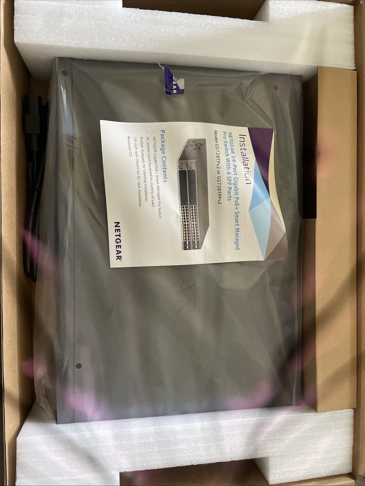 Netgear GS728TPp-200NAS  24 PORT GIGABIT POE SWITCH in stock same day shipping