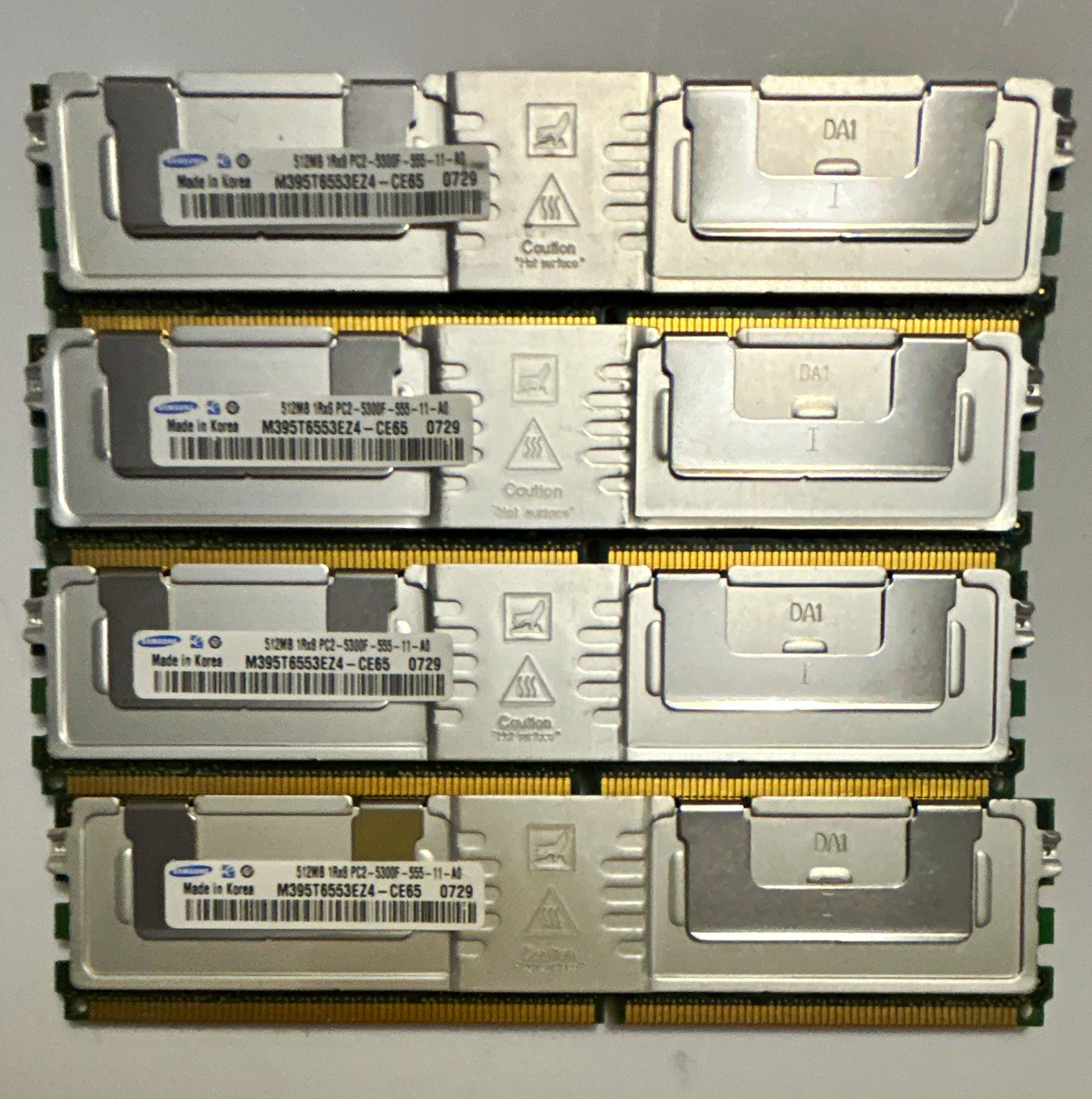 Samsung 2GB (4x512MB) DDR2 PC2-5300F ECC Fully Buffered 240-Pin DIMM