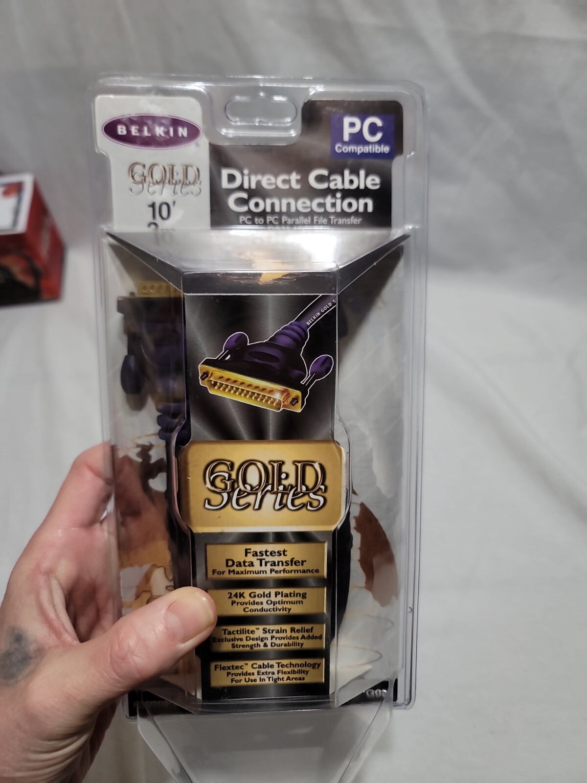 BELKIN 10' (3M) DIRECT CABLE CONNECTION PC TO PC FILE TRANSFER CABLE DB25 M/M