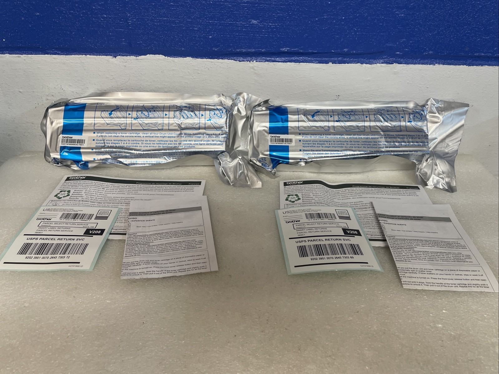 Brother Genuine TN-310C Cyan Toner Cartridges TN310C Lot Of 2 New Sealed No Box