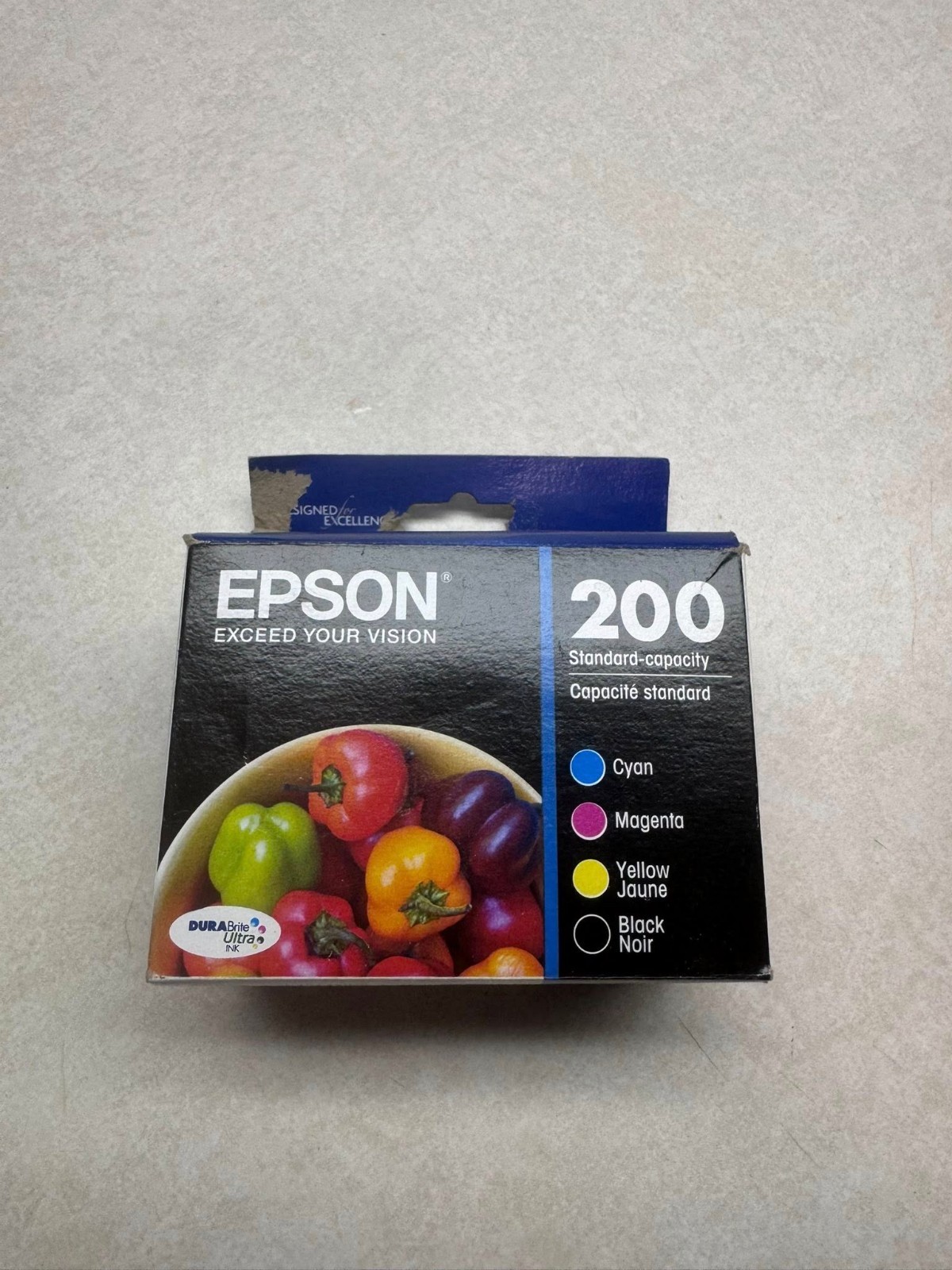 Genuine Epson 200 Color Ink Cartridges Cyan Magenta Yellow 3-Pack SEALED Ex 2022