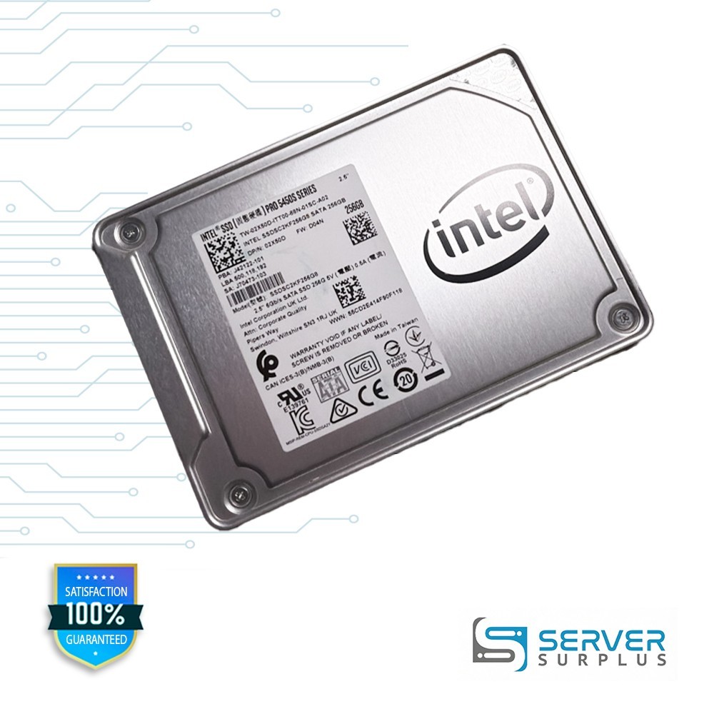 2X50D Intel 02X50D 256GB SSD 2.5" SATA Model: SSDSC2KF256G8